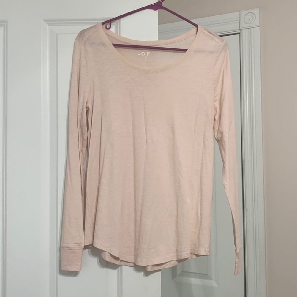 Light Pink Loft long sleeved top